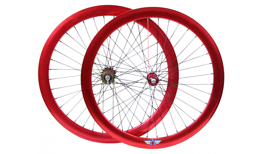 AeroFix 50mm Anodized Red Wheelset