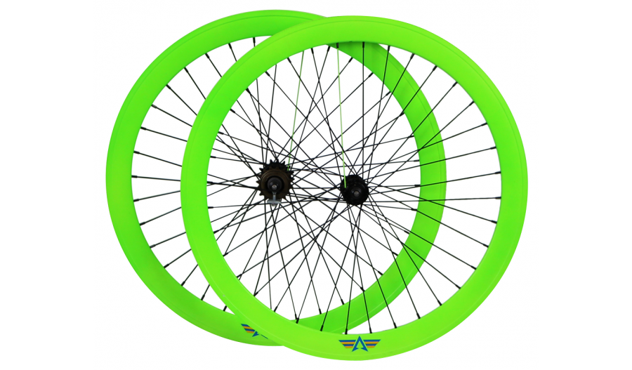 AeroFix Neon Green Glow In The Dark 50mm Wheelset
